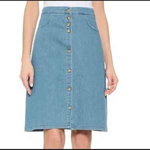 Loup Streep Denim Skirt